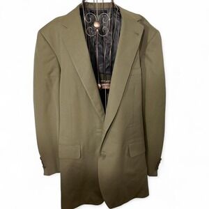 Brooks Brothers Makers Men's Khaki Wool Blend Blazer Made in USA